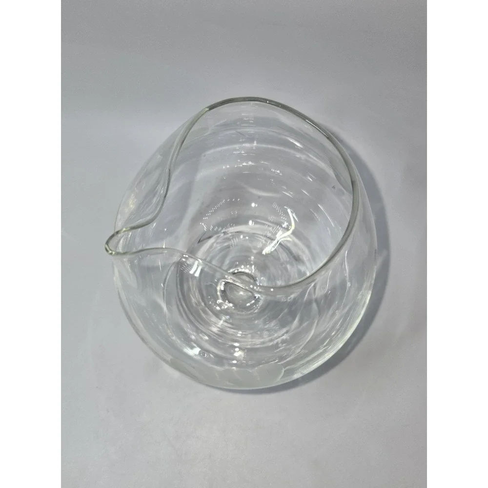 Vintage Pinched Spout Brandy‎ Snifter Glass Etched Hearts
